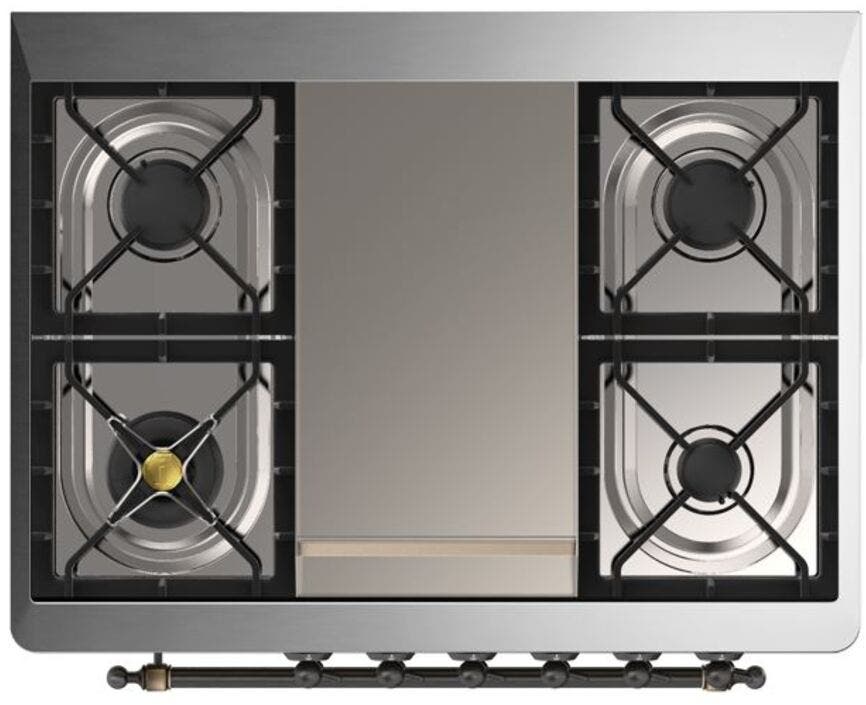 Ilve UM09FDQNS3BGB Natural Gas In Blue Grey W/ Bronze Trim