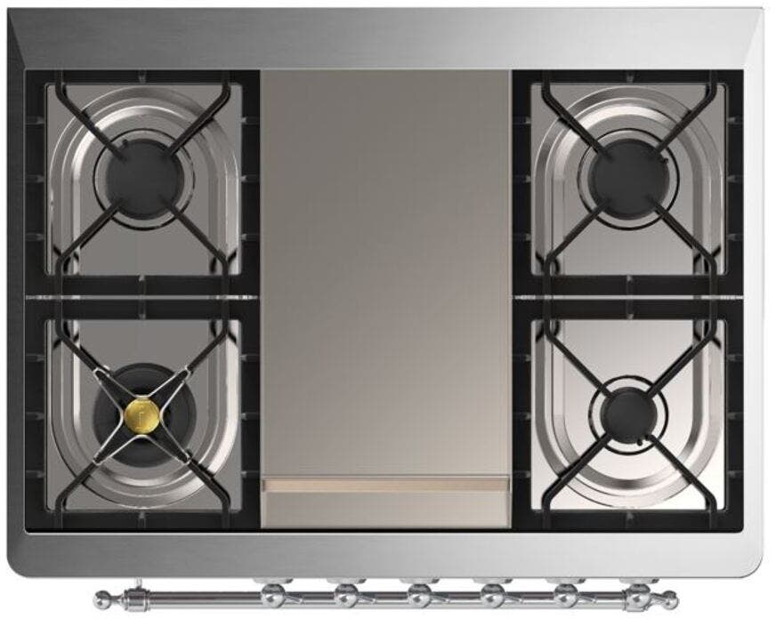 Ilve UM09FDQNS3BUCLP Liquid Propane In Burgundy W/ Chrome Trim