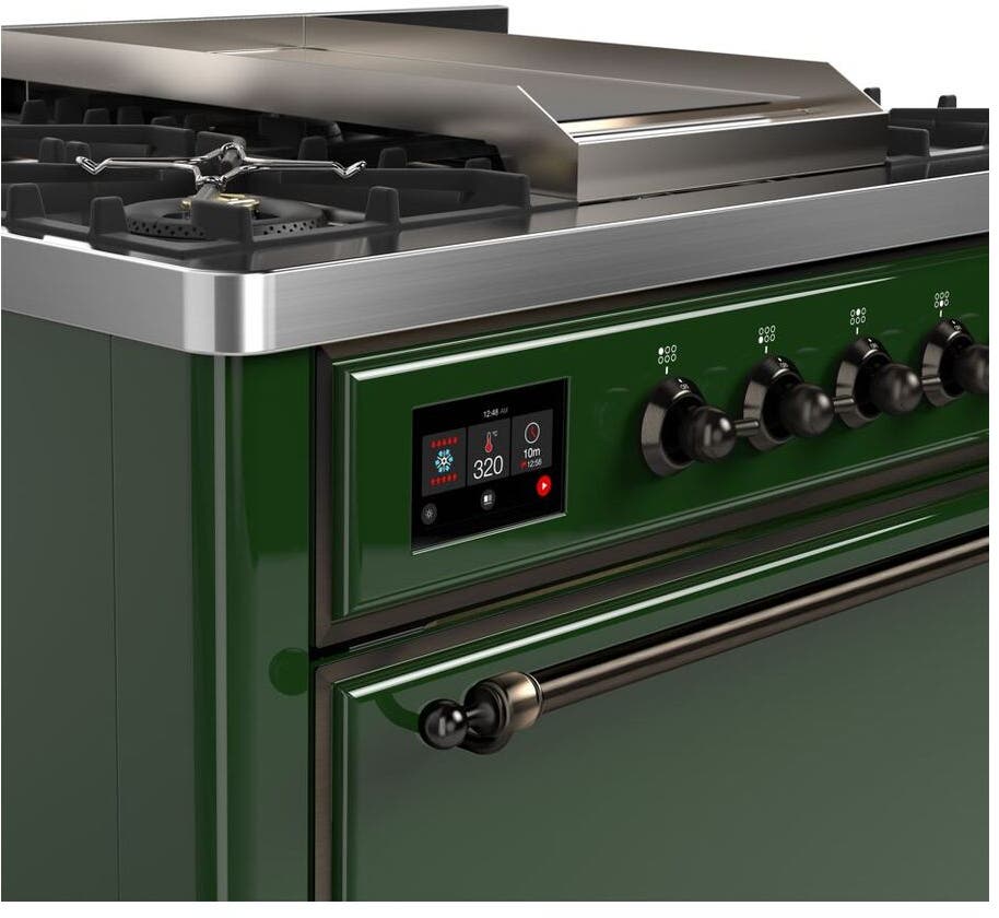 Ilve UM09FDQNS3EGBLP Liquid Propane In Emerald Green W/ Bronze Trim