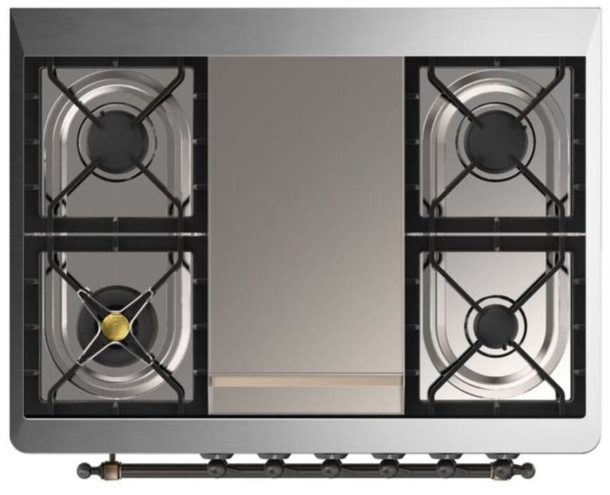 Ilve UM09FDQNS3EGBLP Liquid Propane In Emerald Green W/ Bronze Trim
