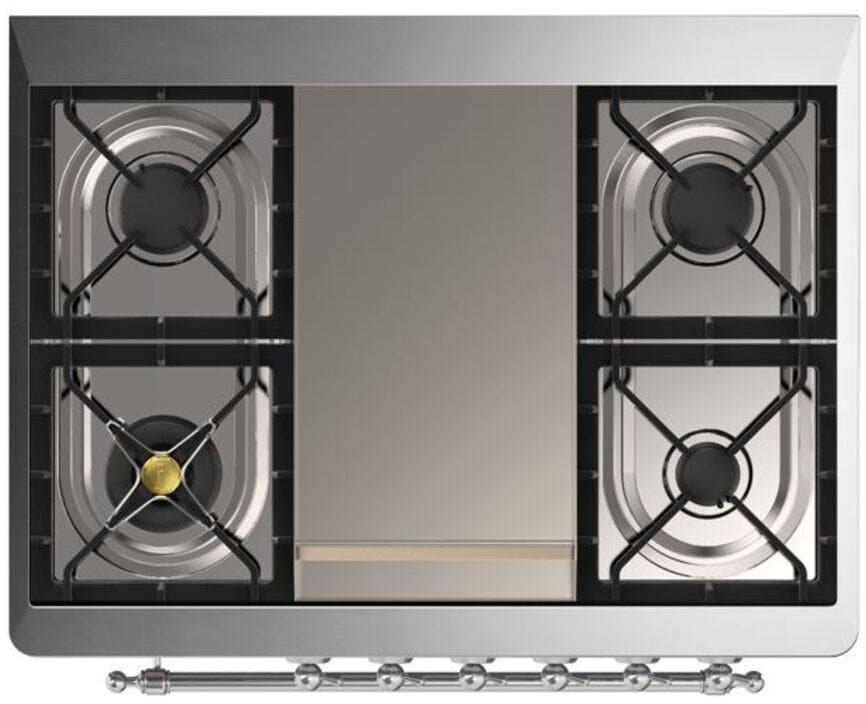 Ilve UM09FDQNS3EGCLP Liquid Propane In Emerald Green W/ Chrome Trim