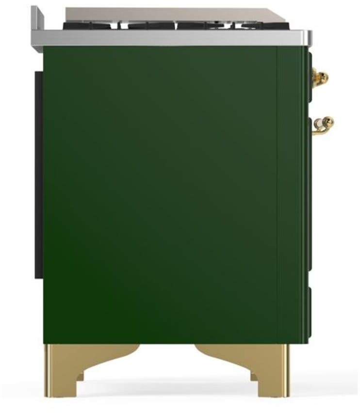 Ilve UM09FDQNS3EGGLP Liquid Propane In Emerald Green W/ Brass Trim
