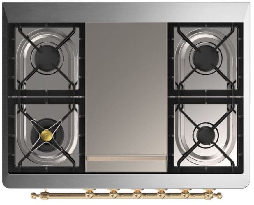 Ilve UM09FDQNS3EGGLP Liquid Propane In Emerald Green W/ Brass Trim