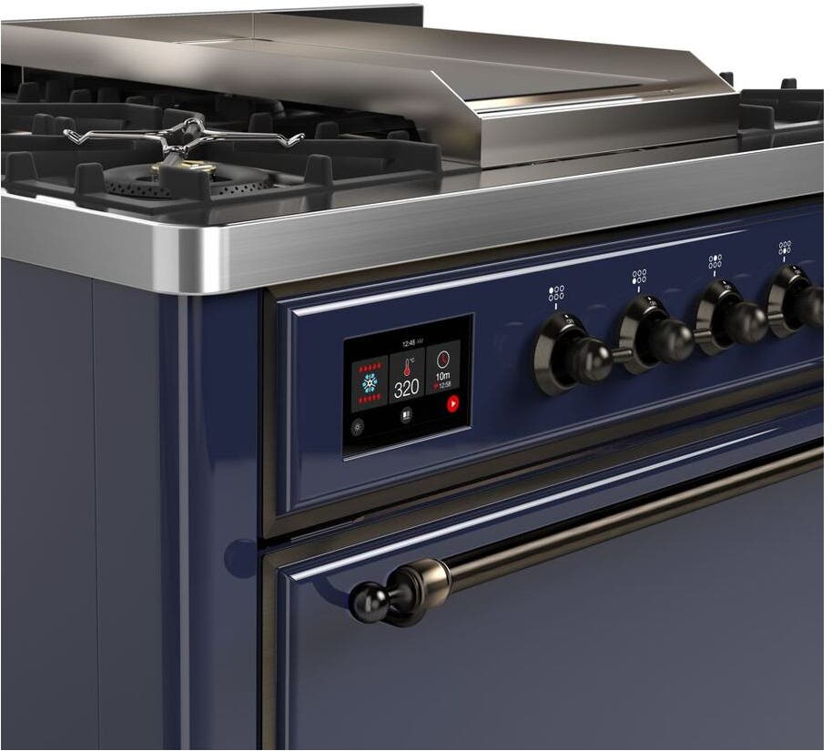 Ilve UM09FDQNS3MBBLP Liquid Propane In Midnight Blue W/ Bronze Trim