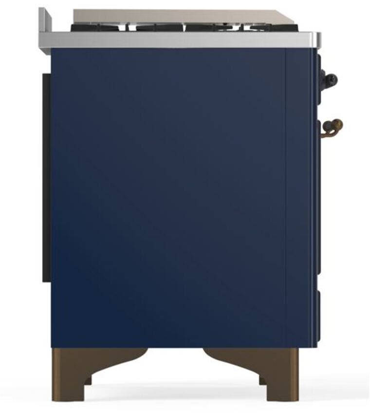 Ilve UM09FDQNS3MBBLP Liquid Propane In Midnight Blue W/ Bronze Trim