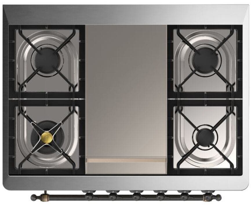 Ilve UM09FDQNS3MBBLP Liquid Propane In Midnight Blue W/ Bronze Trim