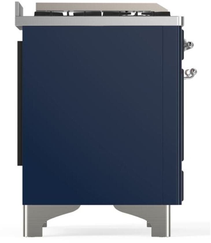 Ilve UM09FDQNS3MBC Natural Gas In Midnight Blue W/ Chrome Trim