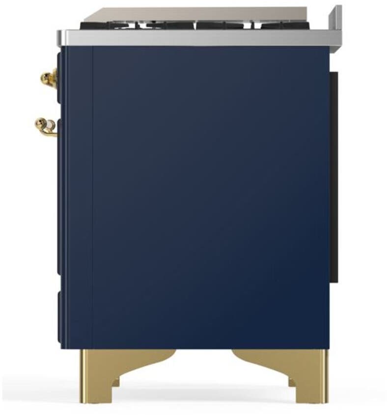 Ilve UM09FDQNS3MBG Natural Gas In Midnight Blue W/ Brass Trim