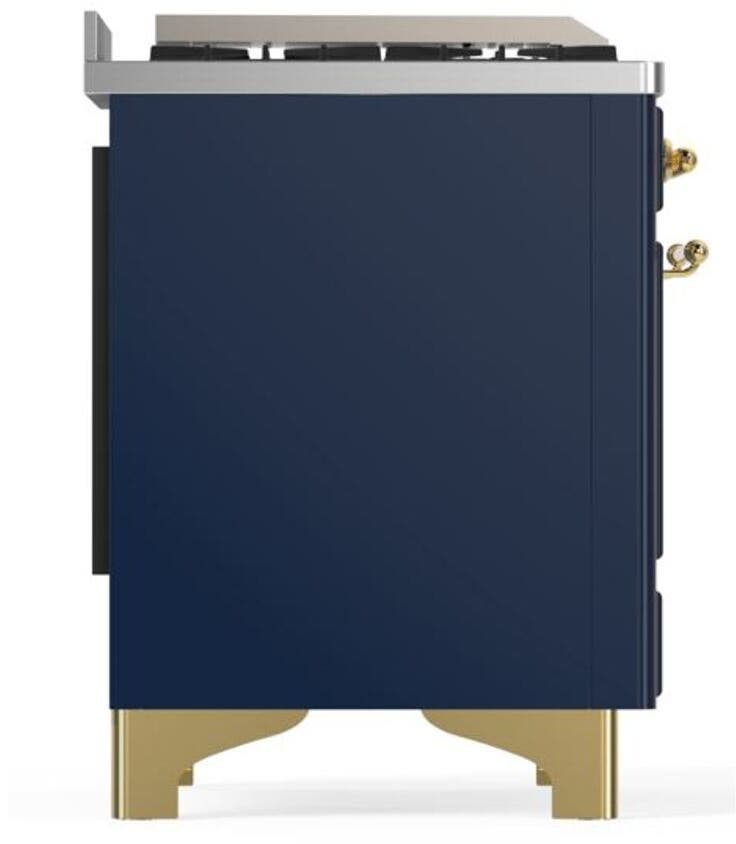 Ilve UM09FDQNS3MBG Natural Gas In Midnight Blue W/ Brass Trim