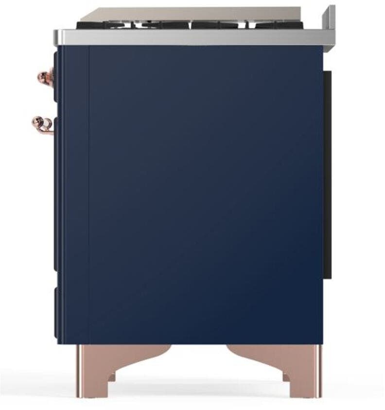 Ilve UM09FDQNS3MBP Natural Gas In Midnight Blue W/ Copper Trim