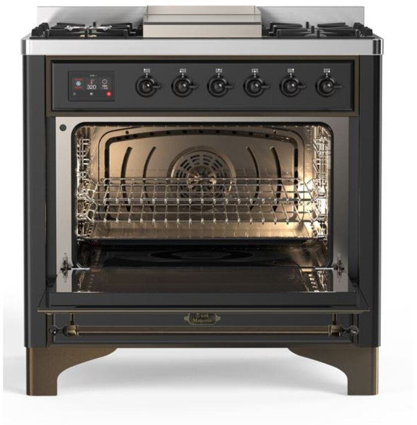 Ilve UM09FDQNS3MGB Natural Gas In Matte Graphite W/ Bronze Trim