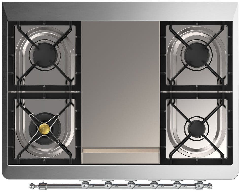 Ilve UM09FDQNS3RACLP Ral Custom Color With Chrome Knobs, Liquid Propane