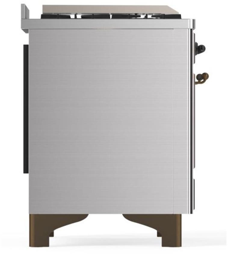 Ilve UM09FDQNS3SSBLP Liquid Propane In Stainless Steel W/ Bronze Trim