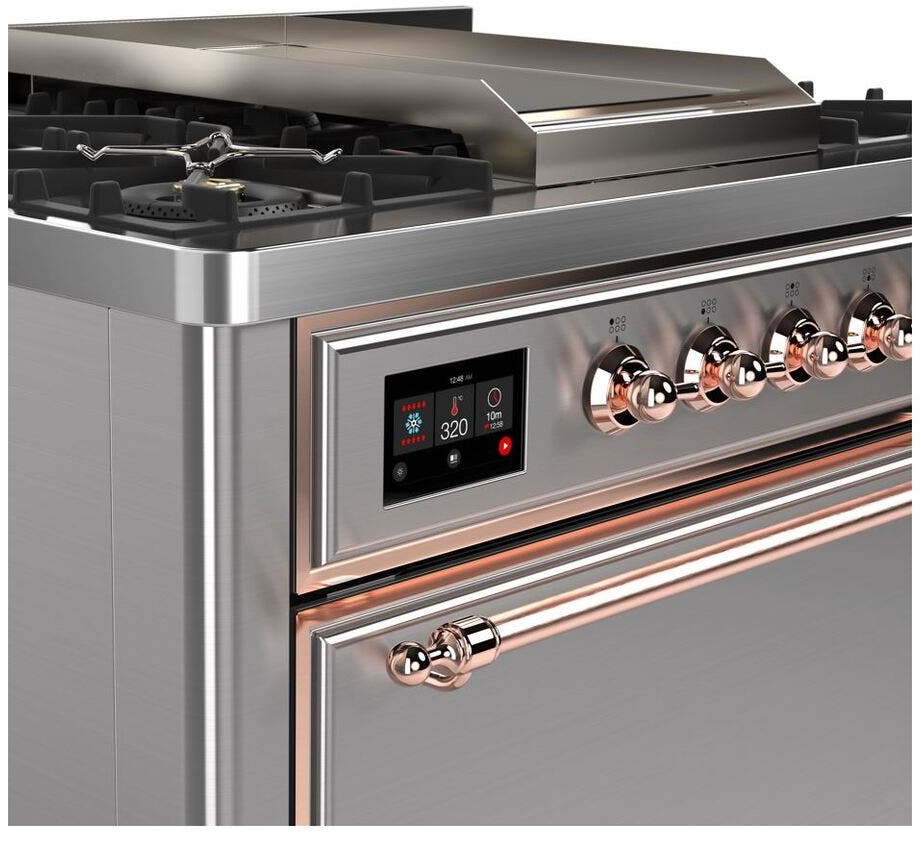 Ilve UM09FDQNS3SSP Natural Gas In Stainless Steel W/ Copper Trim