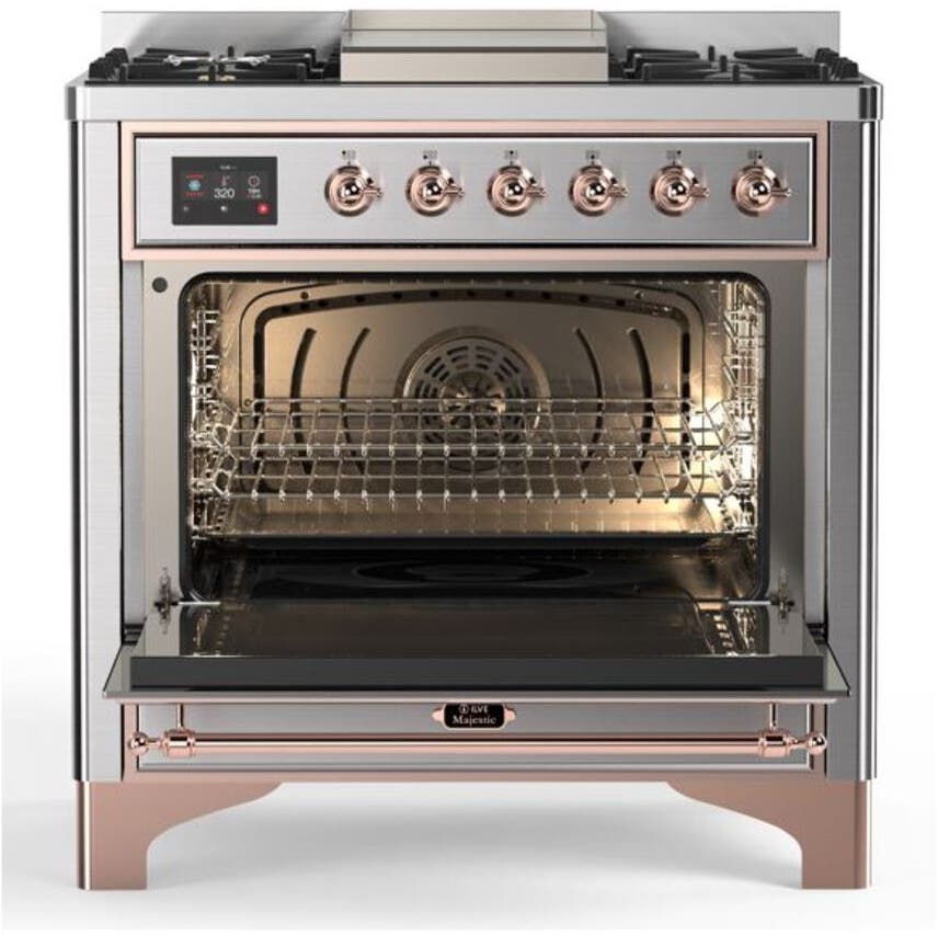 Ilve UM09FDQNS3SSPLP Liquid Propane In Stainless Steel W/ Copper Trim