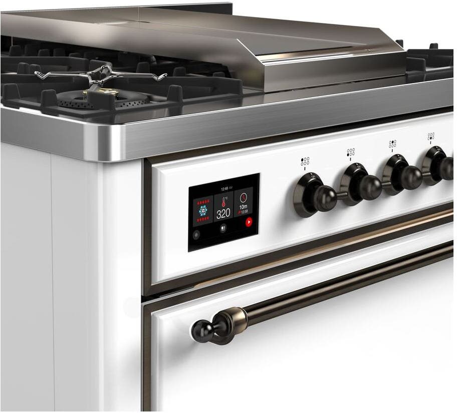 Ilve UM09FDQNS3WHBLP Liquid Propane In White W/ Bronze Trim