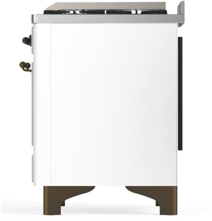 Ilve UM09FDQNS3WHBLP Liquid Propane In White W/ Bronze Trim