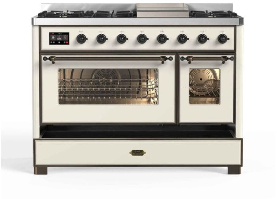 Ilve UM12FDNS3AWB Natural Gas In Antique White W/ Bronze Trim