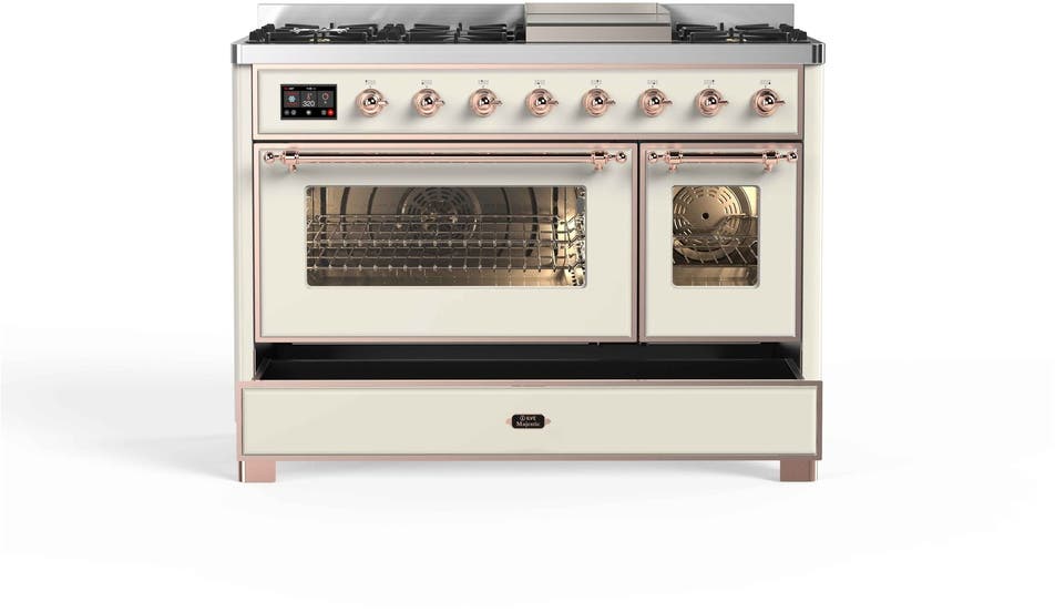 Ilve UM12FDNS3AWP Natural Gas In Antique White W/ Copper Trim