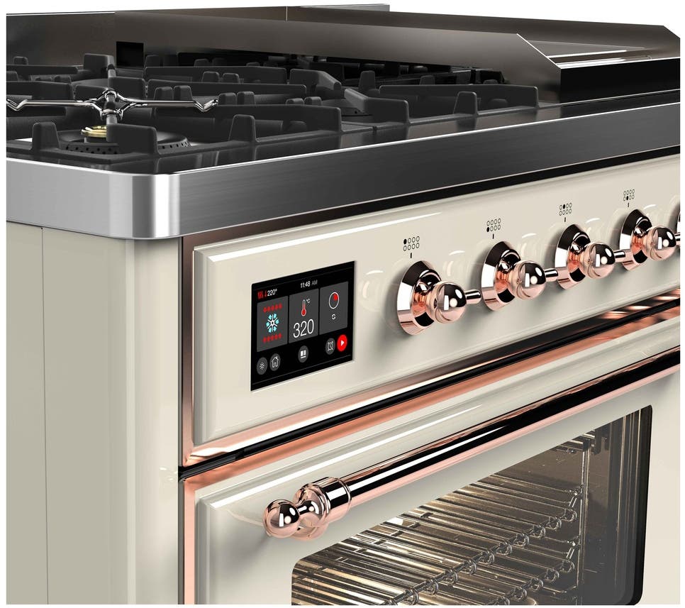 Ilve UM12FDNS3AWP Natural Gas In Antique White W/ Copper Trim