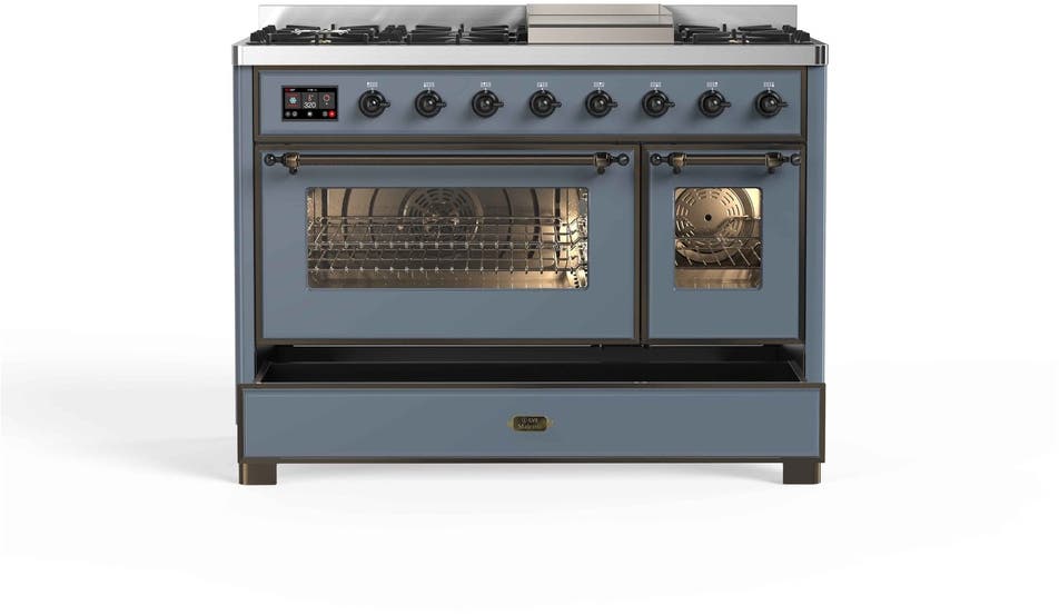 Ilve UM12FDNS3BGB Natural Gas In Blue Grey W/ Bronze Trim
