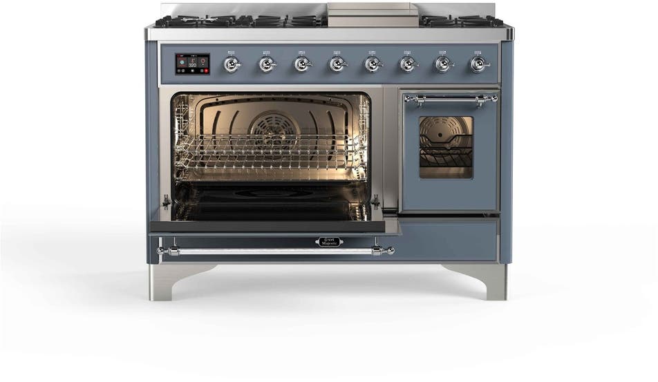 Ilve UM12FDNS3BGCLP Liquid Propane In Blue Grey W/ Chrome Trim