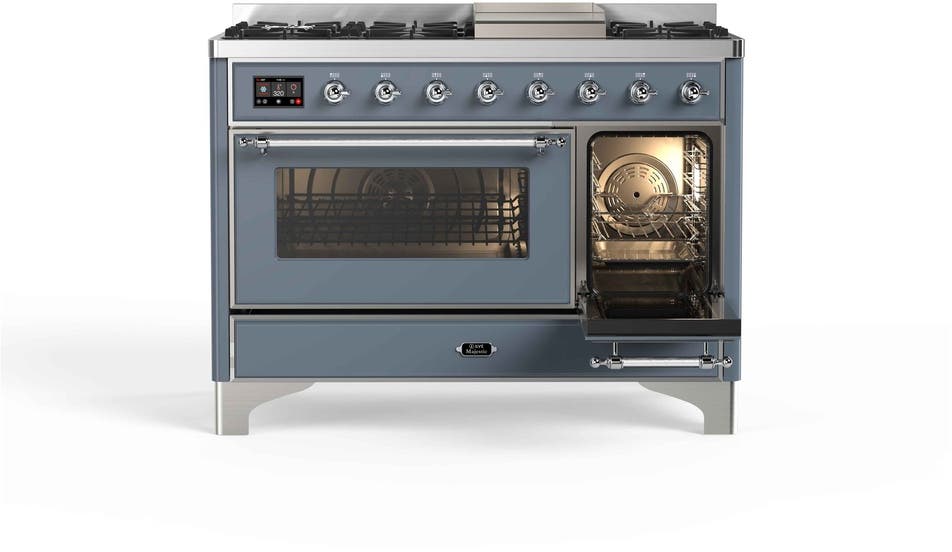 Ilve UM12FDNS3BGCLP Liquid Propane In Blue Grey W/ Chrome Trim