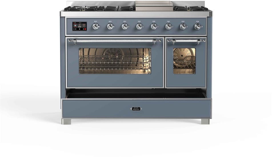 Ilve UM12FDNS3BGCLP Liquid Propane In Blue Grey W/ Chrome Trim