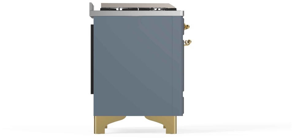 Ilve UM12FDNS3BGG Natural Gas In Blue Grey W/ Brass Trim