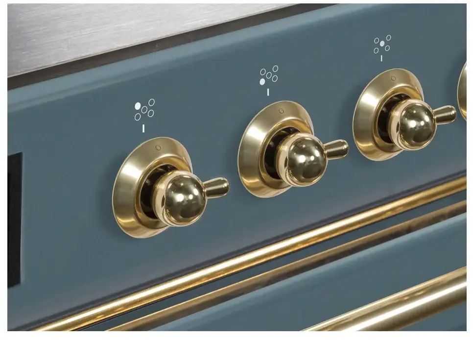 Ilve UM12FDNS3BGGLP Liquid Propane In Blue Grey W/ Brass Trim