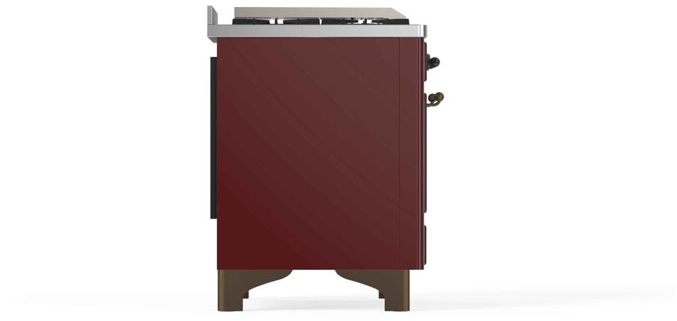 Ilve UM12FDNS3BUB Natural Gas In Burgundy W/ Bronze Trim