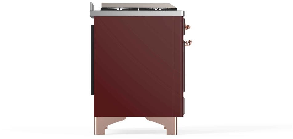 Ilve UM12FDNS3BUPLP Liquid Propane In Burgundy W/ Copper Trim