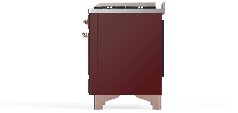 Ilve UM12FDNS3BUPLP Liquid Propane In Burgundy W/ Copper Trim