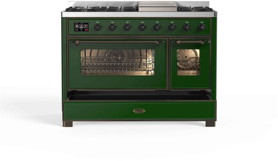 Ilve UM12FDNS3EGB Natural Gas In Emerald Green W/ Bronze Trim