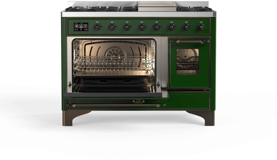 Ilve UM12FDNS3EGBLP Liquid Propane In Emerald Green W/ Bronze Trim