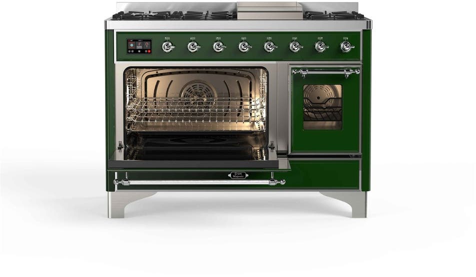 Ilve UM12FDNS3EGC Natural Gas In Emerald Green W/ Chrome Trim