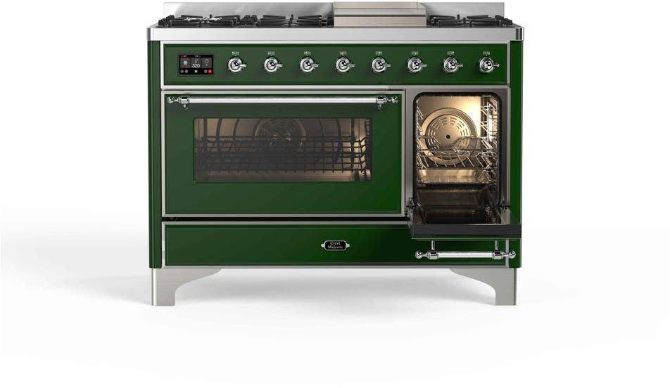 Ilve UM12FDNS3EGC Natural Gas In Emerald Green W/ Chrome Trim