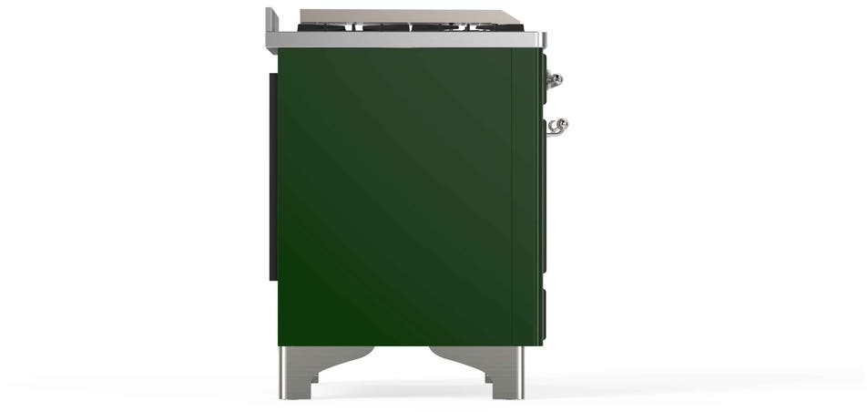 Ilve UM12FDNS3EGC Natural Gas In Emerald Green W/ Chrome Trim