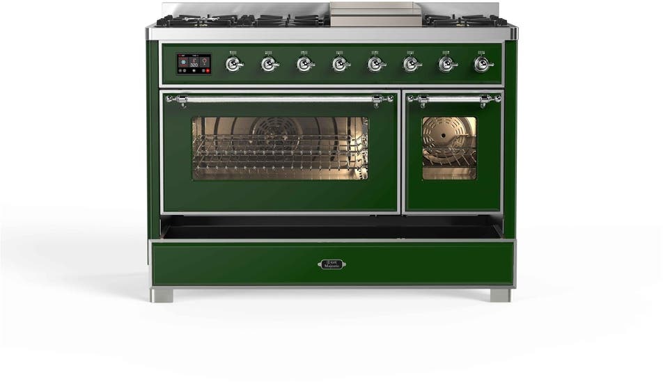 Ilve UM12FDNS3EGCLP Liquid Propane In Emerald Green W/ Chrome Trim