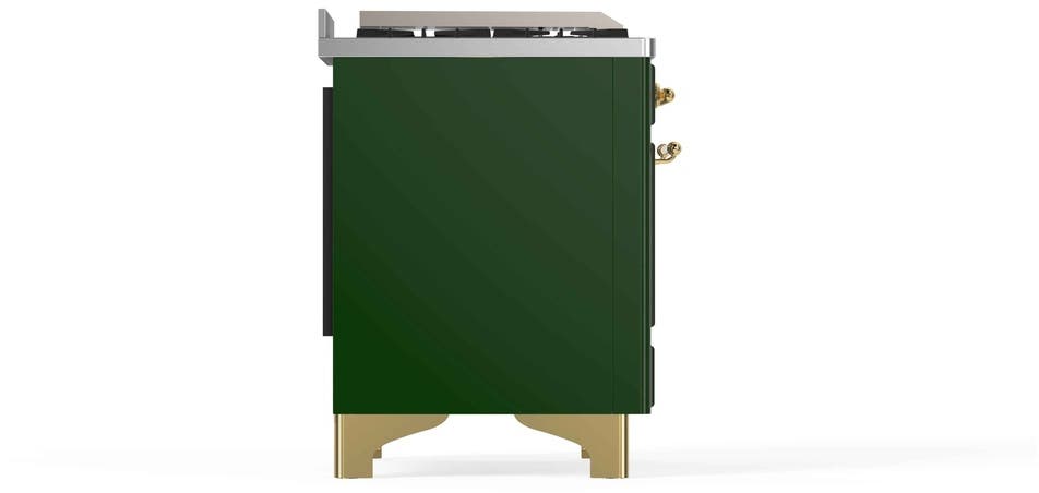 Ilve UM12FDNS3EGG Natural Gas In Emerald Green W/ Brass Trim