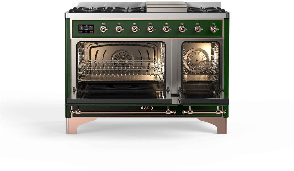 Ilve UM12FDNS3EGPLP Liquid Propane In Emerald Green W/ Copper Trim