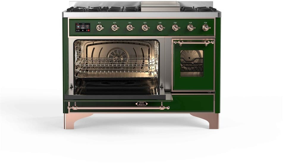 Ilve UM12FDNS3EGPLP Liquid Propane In Emerald Green W/ Copper Trim