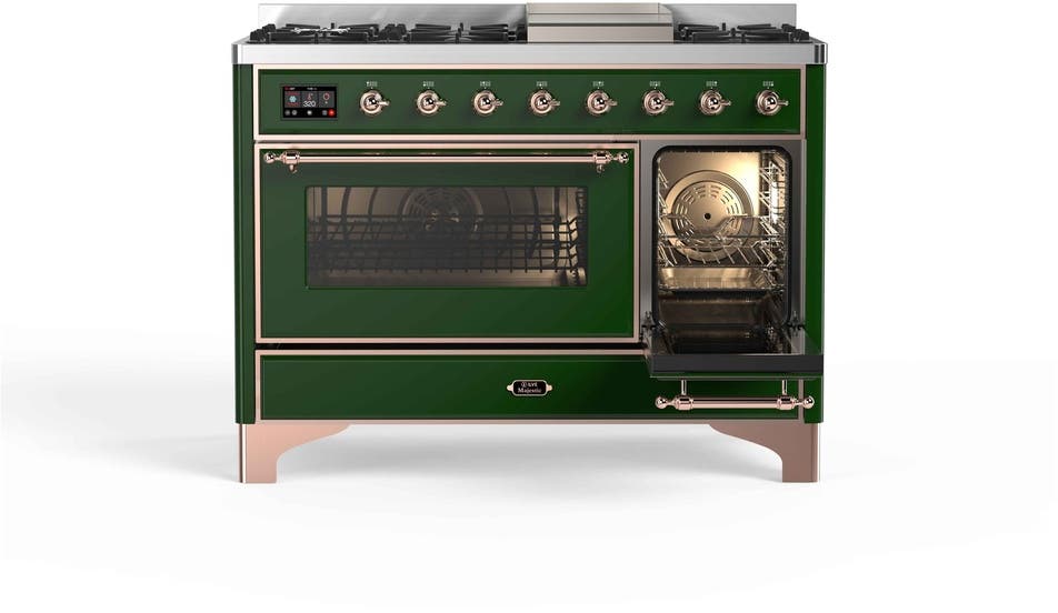 Ilve UM12FDNS3EGPLP Liquid Propane In Emerald Green W/ Copper Trim