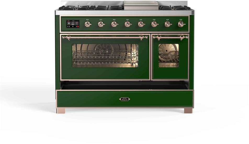 Ilve UM12FDNS3EGPLP Liquid Propane In Emerald Green W/ Copper Trim