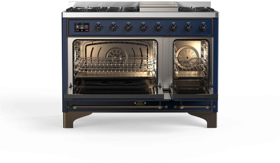 Ilve UM12FDNS3MBBLP Liquid Propane In Midnight Blue W/ Bronze Trim