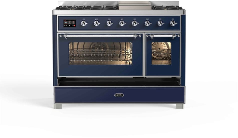Ilve UM12FDNS3MBCLP Liquid Propane In Midnight Blue W/ Chrome Trim
