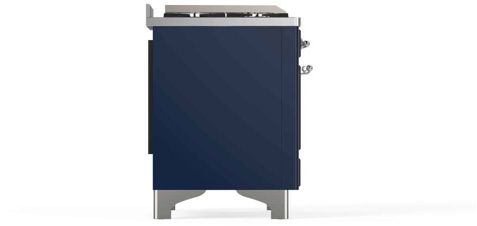Ilve UM12FDNS3MBCLP Liquid Propane In Midnight Blue W/ Chrome Trim