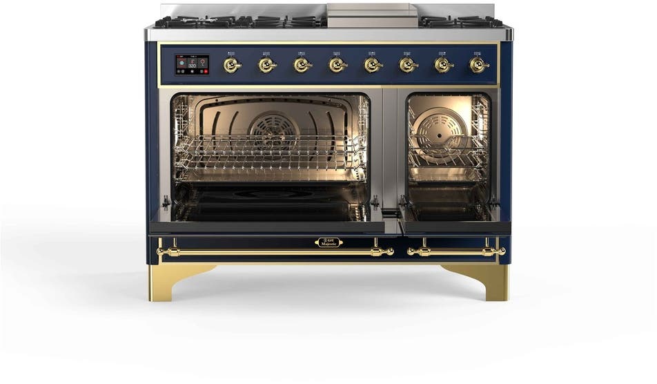 Ilve UM12FDNS3MBGLP Liquid Propane In Midnight Blue W/ Brass Trim
