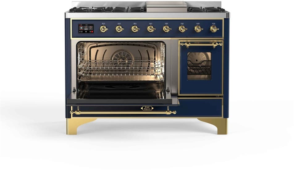 Ilve UM12FDNS3MBGLP Liquid Propane In Midnight Blue W/ Brass Trim