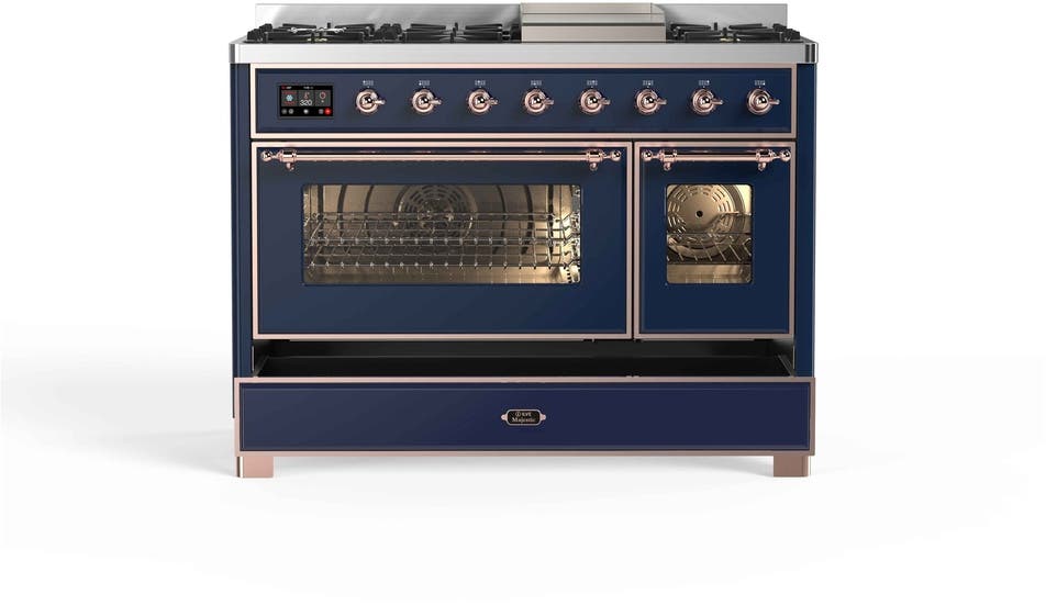 Ilve UM12FDNS3MBP Natural Gas In Midnight Blue W/ Copper Trim